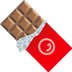 How Chocolate Bar emoji looks on Joypixels.