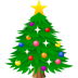 Bagaimana Christmas Tree emoji terlihat di Joypixels.