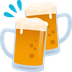 Bagaimana Clinking Beer Mugs emoji terlihat di Joypixels.