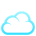 Bagaimana Cloud emoji terlihat di Joypixels.