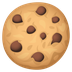 Bagaimana Cookie emoji terlihat di Joypixels.