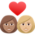 Bagaimana Couple with Heart: Woman, Woman, Medium Skin Tone, Medium-Light Skin Tone emoji terlihat di Joypixels.