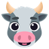 Bagaimana Cow Face emoji terlihat di Joypixels.