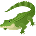 Bagaimana Crocodile emoji terlihat di Joypixels.