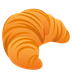 Bagaimana Croissant emoji terlihat di Joypixels.