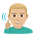 How Deaf Man: Medium-Light Skin Tone emoji looks on Joypixels.