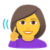 How Deaf Woman emoji looks on Joypixels.