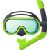 How Diving Mask emoji looks on Joypixels.