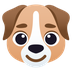 Bagaimana Dog Face emoji terlihat di Joypixels.