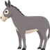 Bagaimana Donkey emoji terlihat di Joypixels.