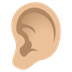 How Ear: Medium-Light Skin Tone emoji looks on Joypixels.