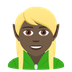 Bagaimana Elf: Dark Skin Tone emoji terlihat di Joypixels.