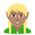 Wie Elf(e): mittlere Hautfarbe Emoji auf Joypixels aussieht.