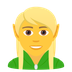 Bagaimana Elf emoji terlihat di Joypixels.