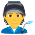 Bagaimana Factory Worker emoji terlihat di Joypixels.