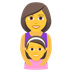 Bagaimana Family: Woman, Girl emoji terlihat di Joypixels.