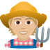 How Farmer: Medium-Light Skin Tone emoji looks on Joypixels.