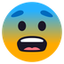 How Fearful Face emoji looks on Joypixels.