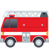 Bagaimana Fire Engine emoji terlihat di Joypixels.