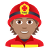 Wie Feuerwehrmann/-frau: mittlere Hautfarbe Emoji auf Joypixels aussieht.