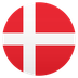 Bagaimana Flag: Denmark emoji terlihat di Joypixels.