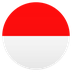 Bagaimana Flag: Indonesia emoji terlihat di Joypixels.