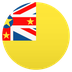 How Flag: Niue emoji looks on Joypixels.