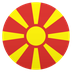 Bagaimana Flag: North Macedonia emoji terlihat di Joypixels.