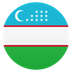 How Flag: Uzbekistan emoji looks on Joypixels.