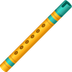 How Flute emoji looks on Joypixels.