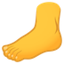 How Foot emoji looks on Joypixels.