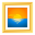 How Framed Picture emoji looks on Joypixels.