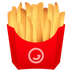 Bagaimana French Fries emoji terlihat di Joypixels.