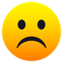 How Frowning Face emoji looks on Joypixels.