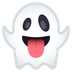 Bagaimana Ghost emoji terlihat di Joypixels.