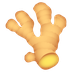 How Ginger Root emoji looks on Joypixels.