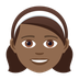 How Girl: Medium-Dark Skin Tone emoji looks on Joypixels.