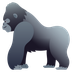 Bagaimana Gorilla emoji terlihat di Joypixels.