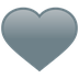 How Grey Heart emoji looks on Joypixels.