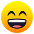 How Grinning Face with Smiling Eyes emoji looks on Joypixels.