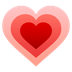 How Growing Heart emoji looks on Joypixels.