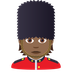 Bagaimana Guard: Medium-Dark Skin Tone emoji terlihat di Joypixels.