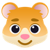 How Hamster emoji looks on Joypixels.