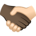 How Handshake: Dark Skin Tone, Light Skin Tone emoji looks on Joypixels.