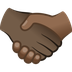 Bagaimana Handshake: Dark Skin Tone, Medium-Dark Skin Tone emoji terlihat di Joypixels.