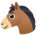 How Horse Face emoji looks on Joypixels.