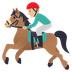 How Horse Racing: Medium-Light Skin Tone emoji looks on Joypixels.