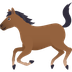 How Horse emoji looks on Joypixels.