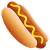 How Hot Dog emoji looks on Joypixels.