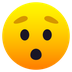 How Hushed Face emoji looks on Joypixels.